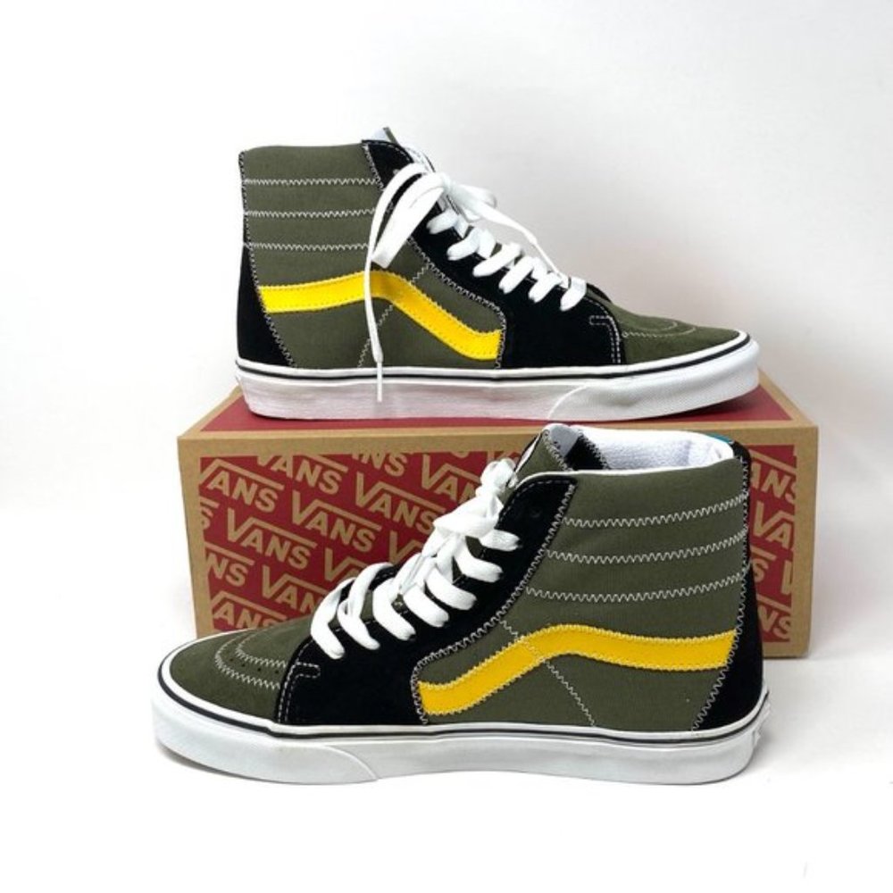 Vans SK8-HI Zig Zag Shoes Women's Size 6 7 Blue Green Suede Canvas VN0A4BV619Y - Picture 4 of 10
